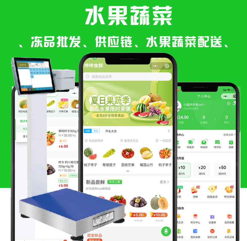 蔬菜冻品水果批发系统